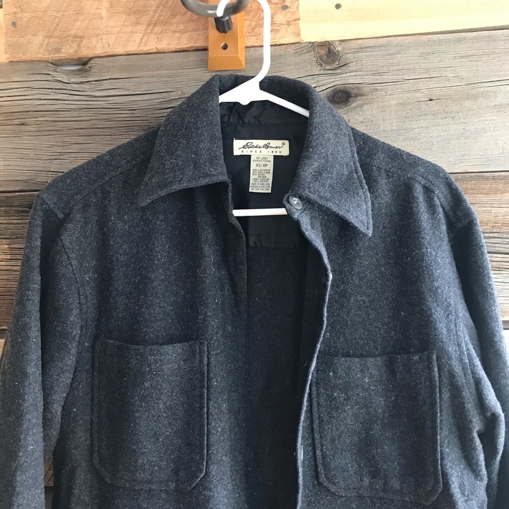 Thick wool Eddie Bauer Jacket/Shirt. Women’s XS